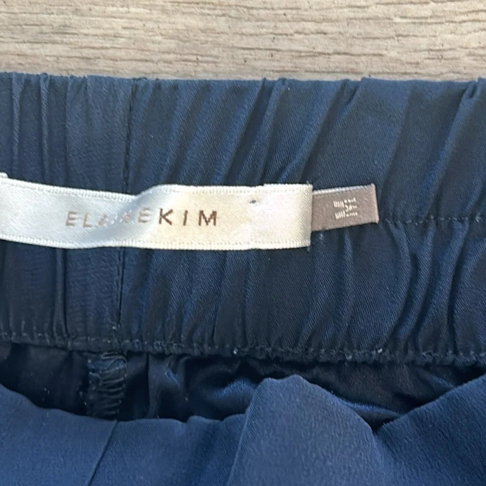 Elaine Kim size medium navy blue 100% silk jogger pants